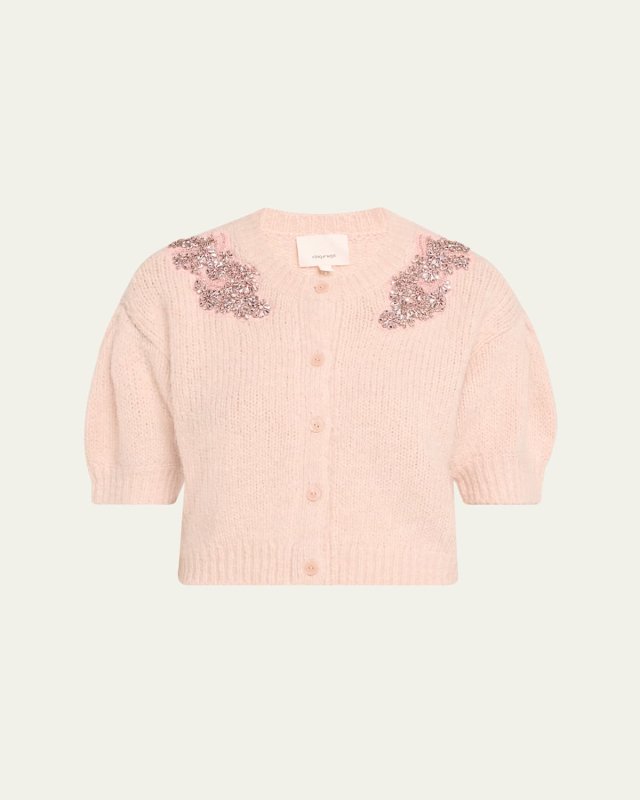 Millicent Embellished Short-Sleeve Cardigan